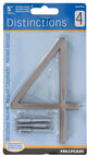 Floating House Number, Brushed Nickel, Number 4