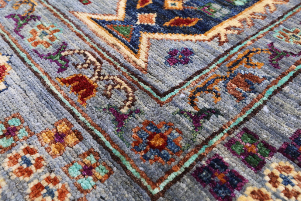 5' 8" X 8' 5" Fine Turkmen Ersari Handmade Wool Rug - Q12471