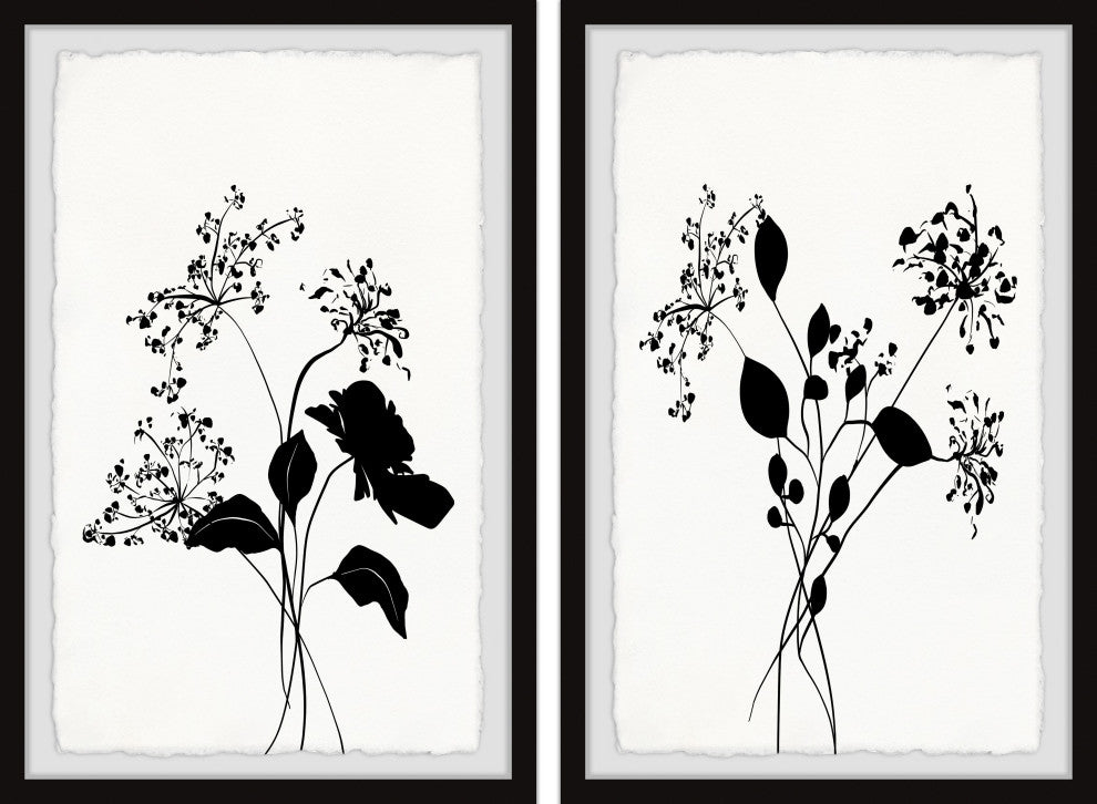 Flower and Buds Diptych, Set of 2, 20x30 Panels