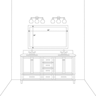 Huntington Framed Wall Mirror, Driftwood, 28"x48"