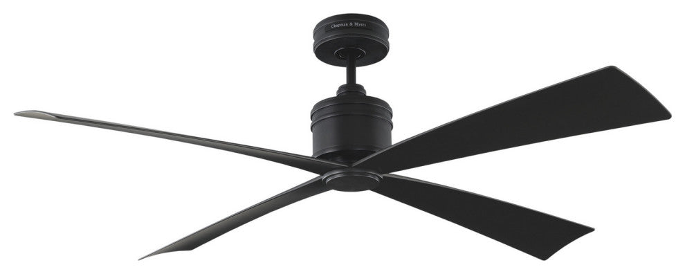 Launceton 56" Ceiling Fan in Midnight Black