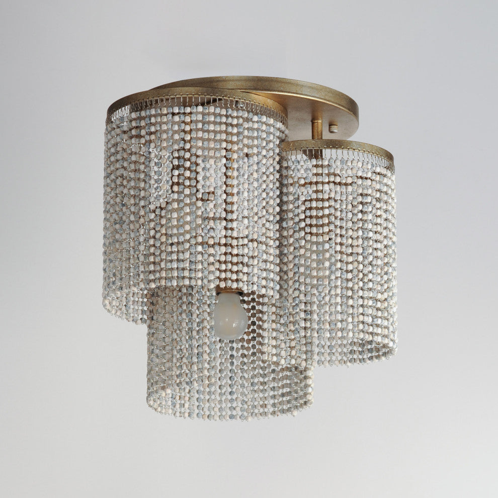 Maxim 22463WWD Fontaine 3 Light 16"W Flush Mount Ceiling Fixture - Golden