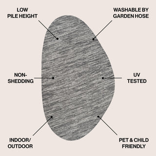 Callan Modern Rustic Abstract Indoor/Outdoor Shaped Area Rug