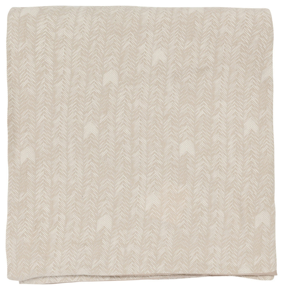 Lana 100% Cotton Embroidered Duvet by Kosas Home, Beige, King