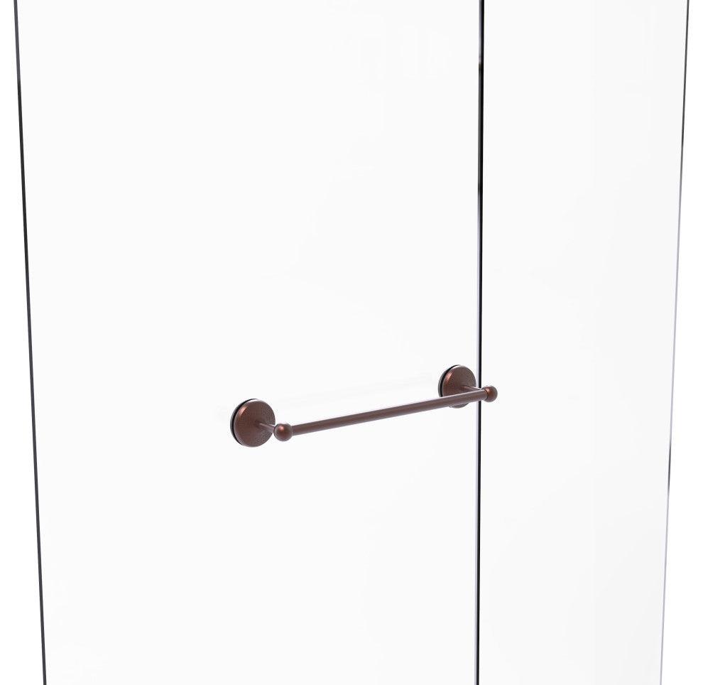 Monte Carlo 18" Shower Door Towel Bar, Antique Copper