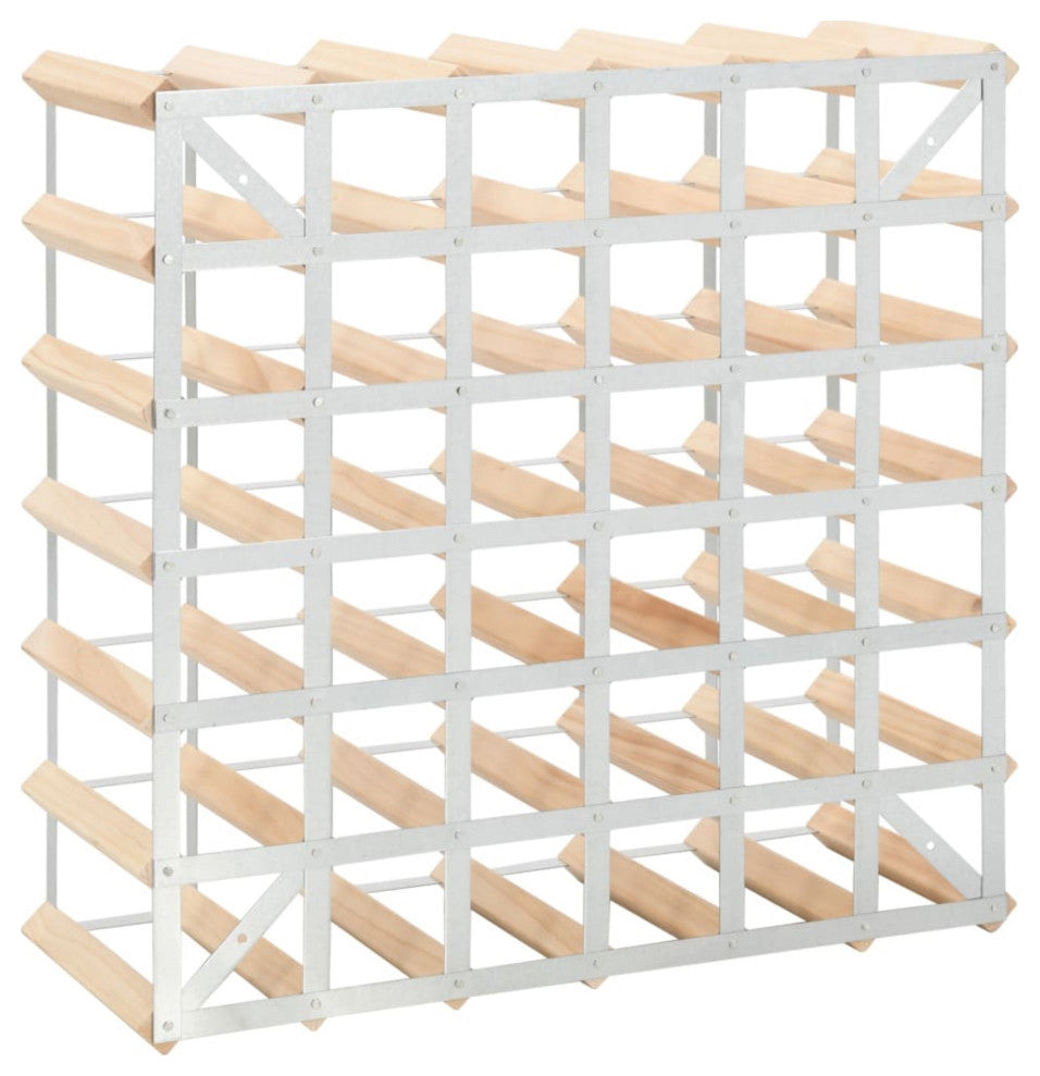 Vidaxl Wine Rack For 42 Bottles Solid Pinewood