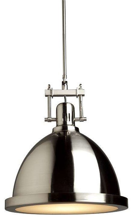 Steven and Chris by Artcraft Lighting Broadview 1-Light Pendant, Polished Nickel