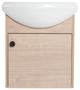 18 inch Wood Wall-Mounted Bathroom Vanity Set with Integrated Ceramic Sink