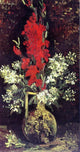 Vincent Van Gogh Vase With Gladioli and Carnations Wall Decal Print