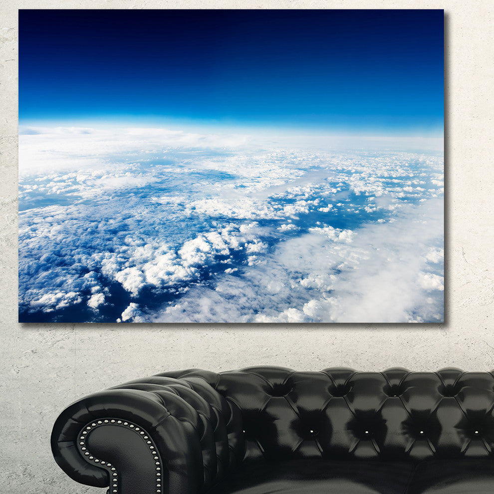 Stunning View from Airplane, Landscape Canvas Art Print, 60x40