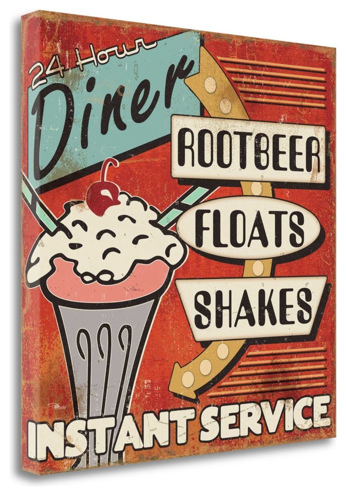 "Diners And Drive Ins III" By Pela Studio, Giclee Print on Gallery Wrap Canvas
