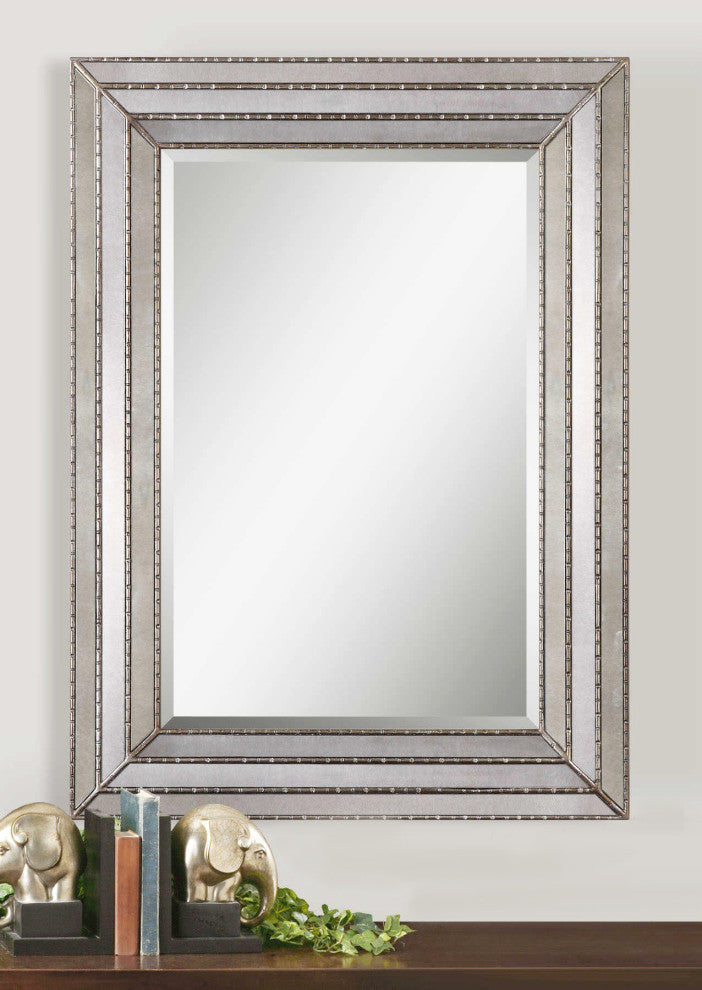 Uttermost 14465 35" W x 47" H Rectangular Framed Bathroom Mirror - Burnished