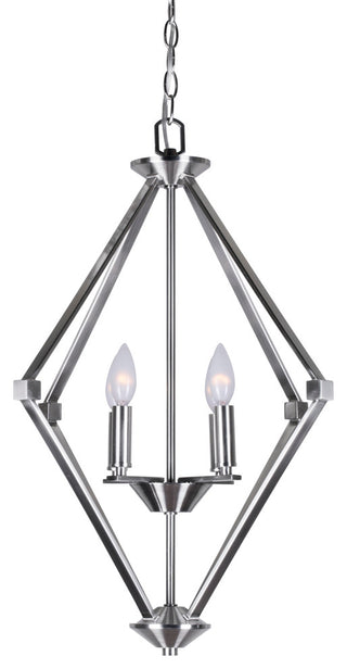 4 Light Chandeler, Brushed Nickel
