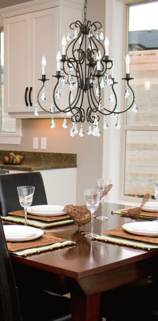 Crystorama Lighting Group 5019-CL-MWP Ashton 9 Light 26"W Crystal - Olde Silver