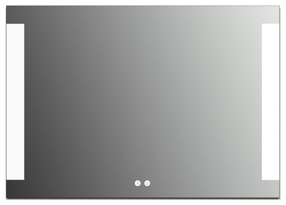 Frameless Rectangle LED Lighted Bath Vanity Mirror, 36" X 28"