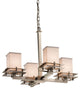 Textile 25" 4-Light Chandelier Square Flat Rim