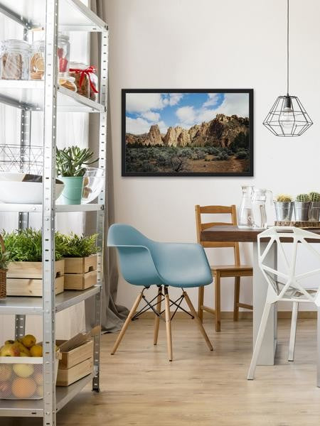 "Mountains Magesty" Framed Painting Print, 24"x16"