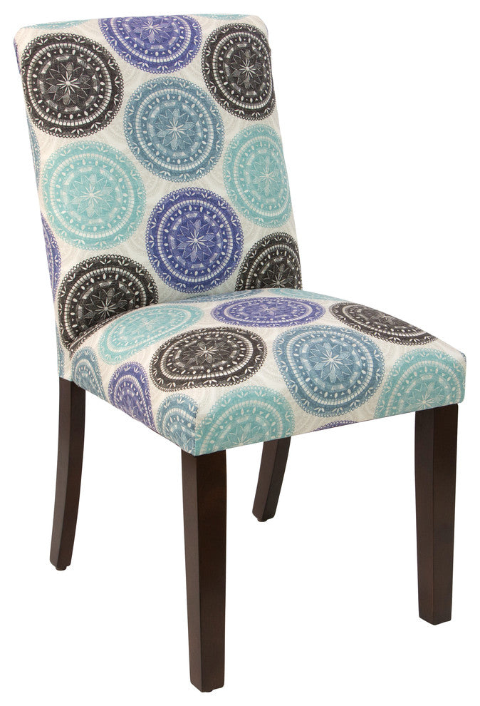 Hughes Dining Chair, Pen Medallion Blue