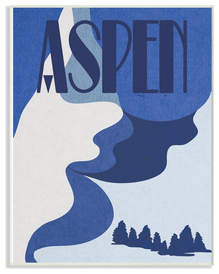 Aspen Abstract Blue Mountain Design, 10"x15"