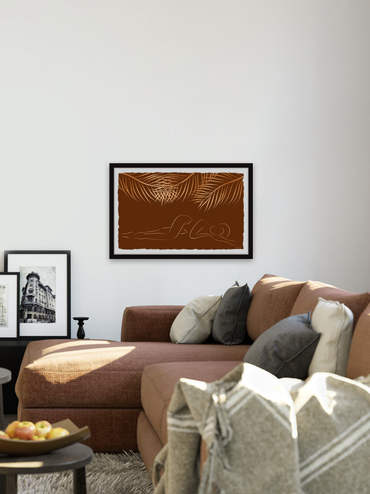 "Take a Nap" Framed Painting Print, 30x20