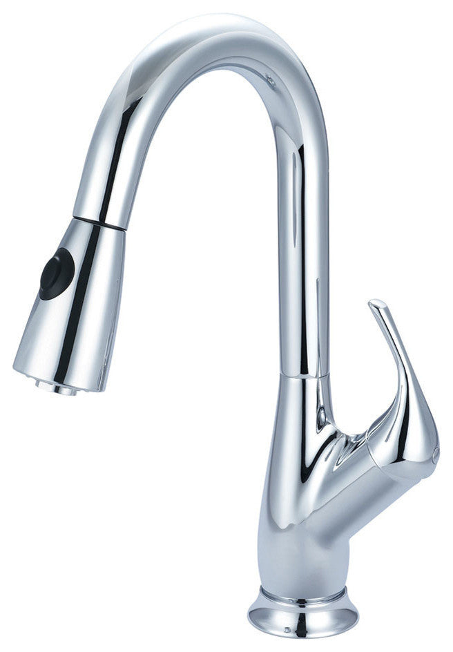 Single Handle Pull-Down Kitchen Faucet, Polished Chrome