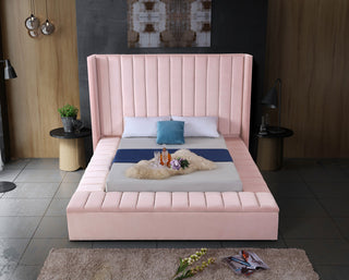 Kiki Velvet Bed, Pink, Full