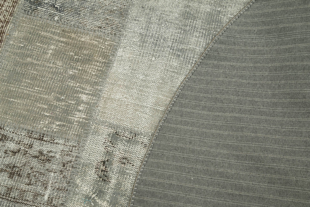 Rug N Carpet - Handwoven Oriental 7' 1" x 7' 1" Boho Round Patchwork Rug