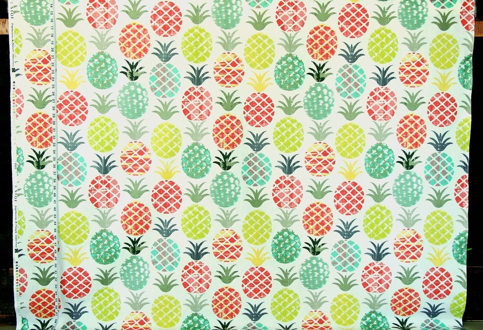 Tropical Pineapple Fabric Home Decorating Material, Standard Cut