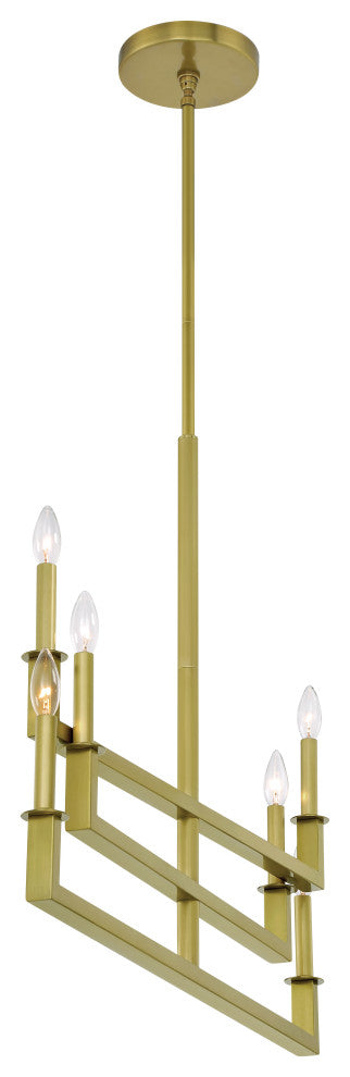 Crystorama DNT-6036-AG Dante 6-Light Aged Brass Chandelier