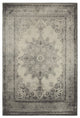 7"x10" Ivory and Gray Pale Medallion Area Rug