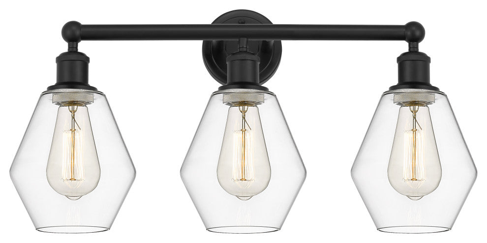 Innovations 616-3W-BK-G652-6 Cindyrella 3 Light Bath Vanity Light, Matte Black