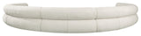 Bale Cream Chenille Fabric Modular Sofa, Cream, 7-Piece, Arc Shaped