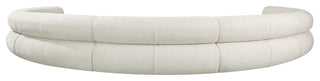 Bale Cream Chenille Fabric Modular Sofa, Cream, 7-Piece, Arc Shaped