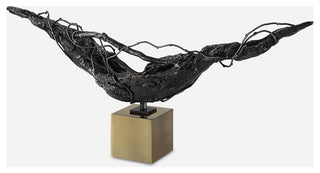 Uttermost 18009 Tranquility 8-1/2" Tall Cast Iron Abstract Table - Antique