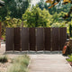 4 ft. Short Woven Fiber Outdoor All Weather Room Divider 8 Panel Dark Brown