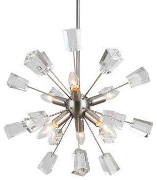 Woodbridge Lighting Stardust 6-Light Sputnik Chandelier, Satin Nickel