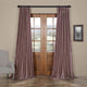 Smokey Plum Vintage Textured FauxDupioni Silk Curtain Single Panel, 50"x120"