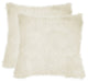 18"x18" Natural Sheepskin Fur Set of 2 Pillow