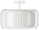 Modern 3-Light Semi Flush Mount Glass Ceiling Light with White Fabric Shade