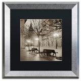 Alan Blaustein 'Oveido Cathedral Bancs II' Art, Silver Frame, Black Mat, 16x16