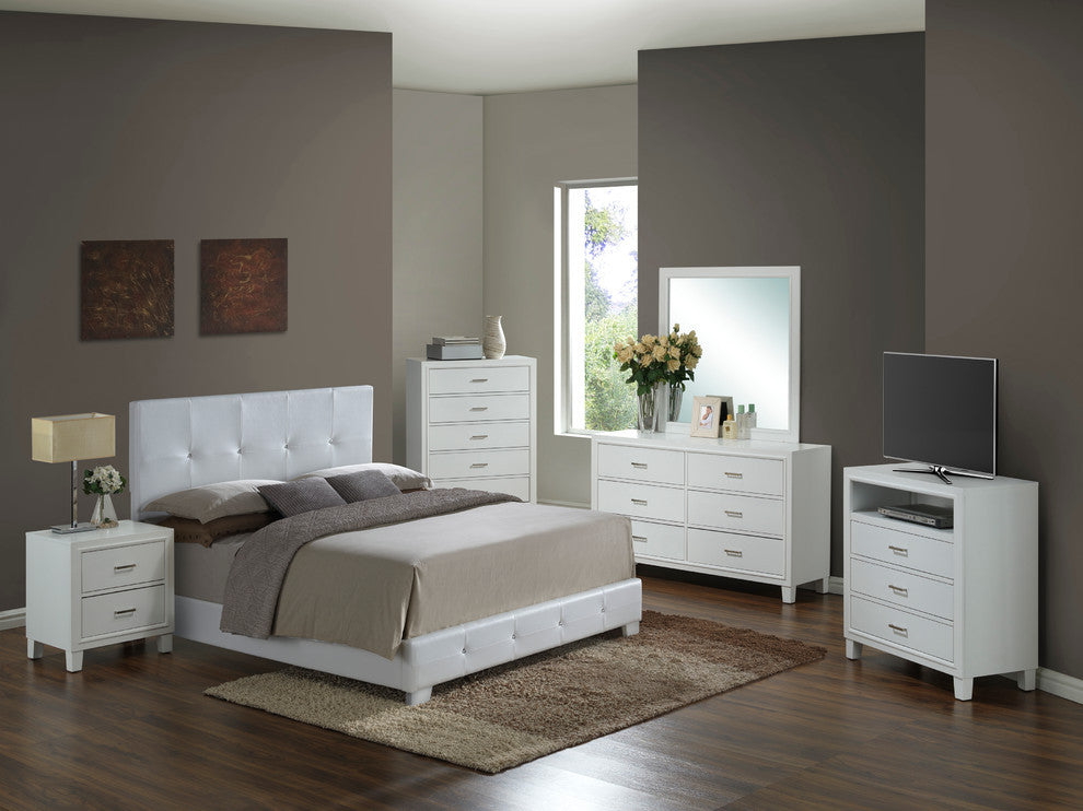 Bed, White, Full