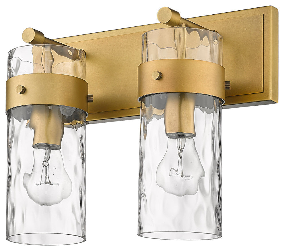 Zlite 3035-2V-RB 2-Light Vanity, Clear