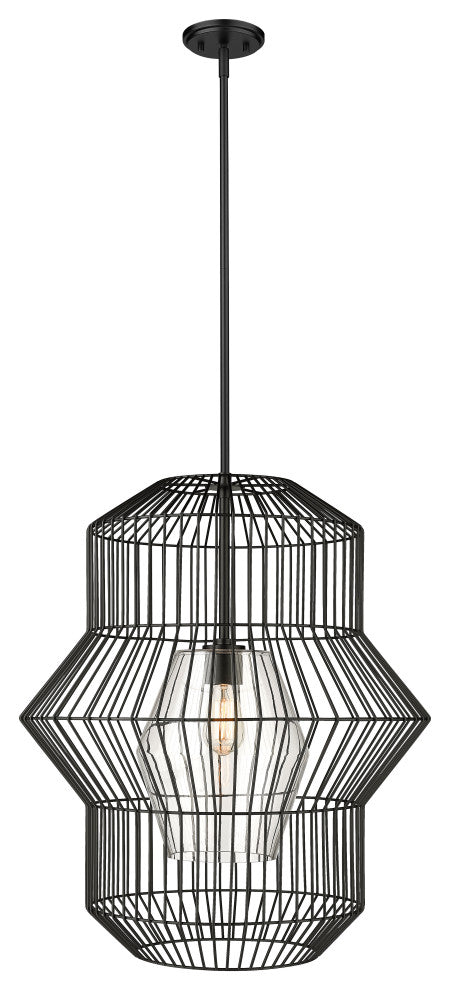Zlite 1941P24-MB 1-Light Pendant, Clear