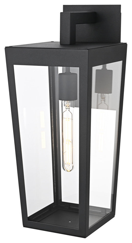Home Living 8" Outdoor Wall Sconce, Black