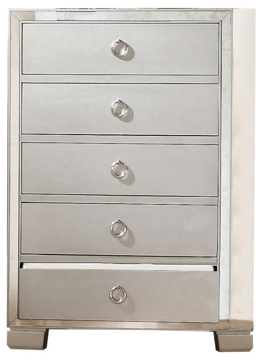 ACME Voeville II Mirrored Chest, Platinum
