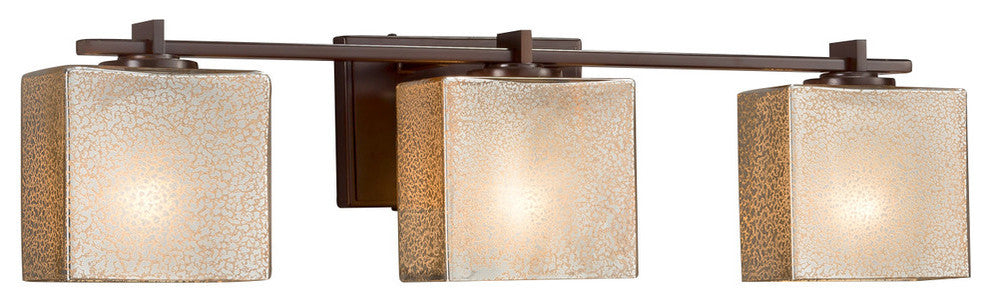 Fusion Era 3-Light Bath Bar, Rectangle, Bronze, Mercury, LED