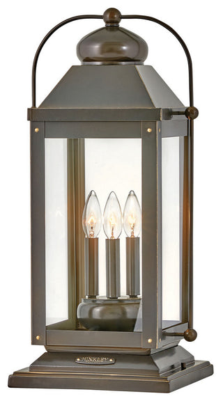 Hinkley Anchorage Large Pier Mount Lantern, Light Oiled Bronze