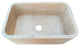 Troia Light Travertine Farmhouse Sink Honed and Filled (W)18" (L)30" (H)10"