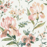 Iris Peel and Stick Wallpaper, Pink