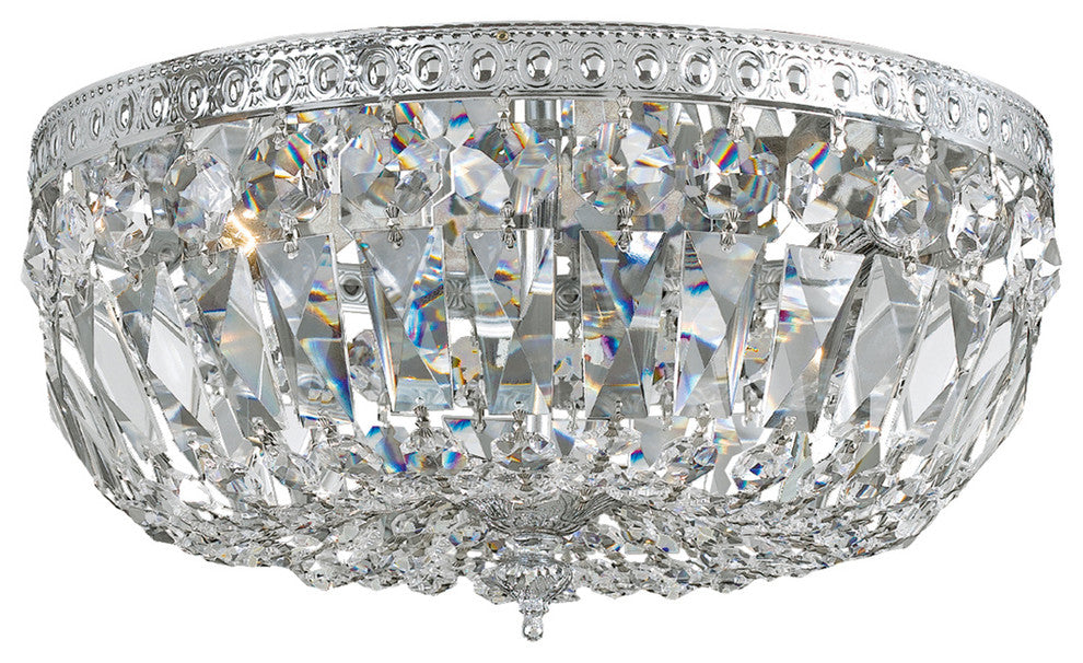 Crystorama 714CHCLSAQ Three Light Ceiling Mount Ceiling Mount